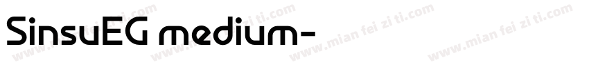 SinsuEG medium字体转换